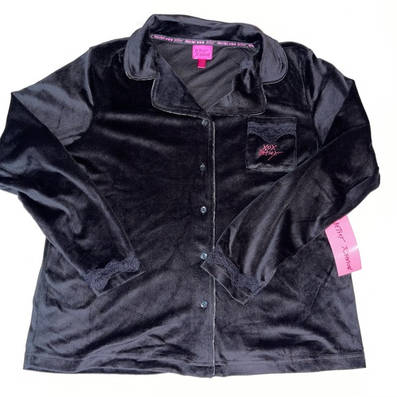 Betsey Johnson Black Pajama Top‎ - Picture 1 of 6
